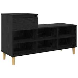 vidaXL Kinga kapp 102 x 36 x 60 cm Tehispuit Must tamm