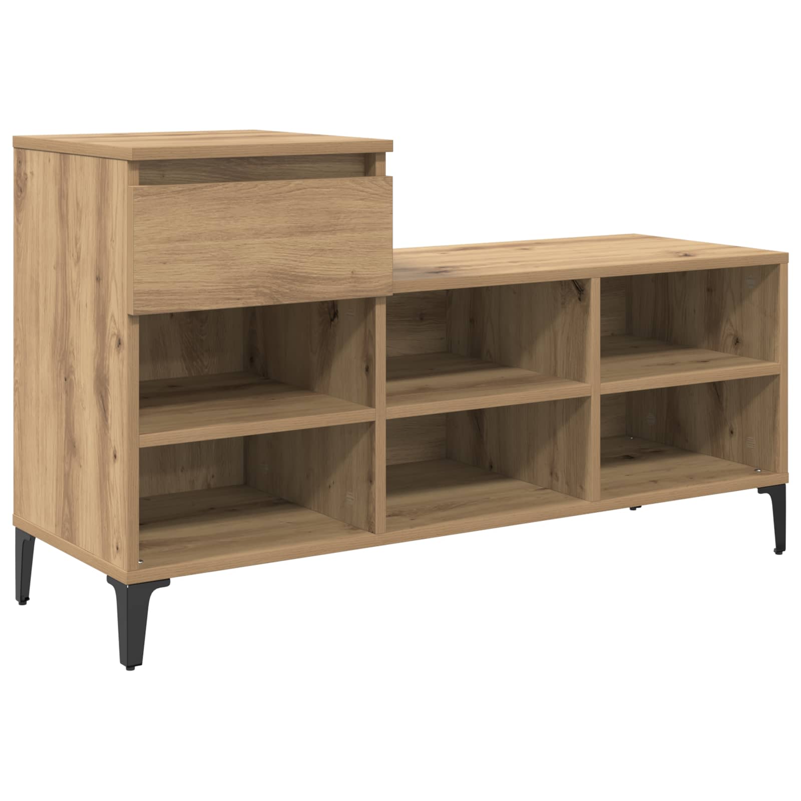 Omara za čevlje artisan hrast 102 x 36 x 60 cm Konstruiran les - slika 2