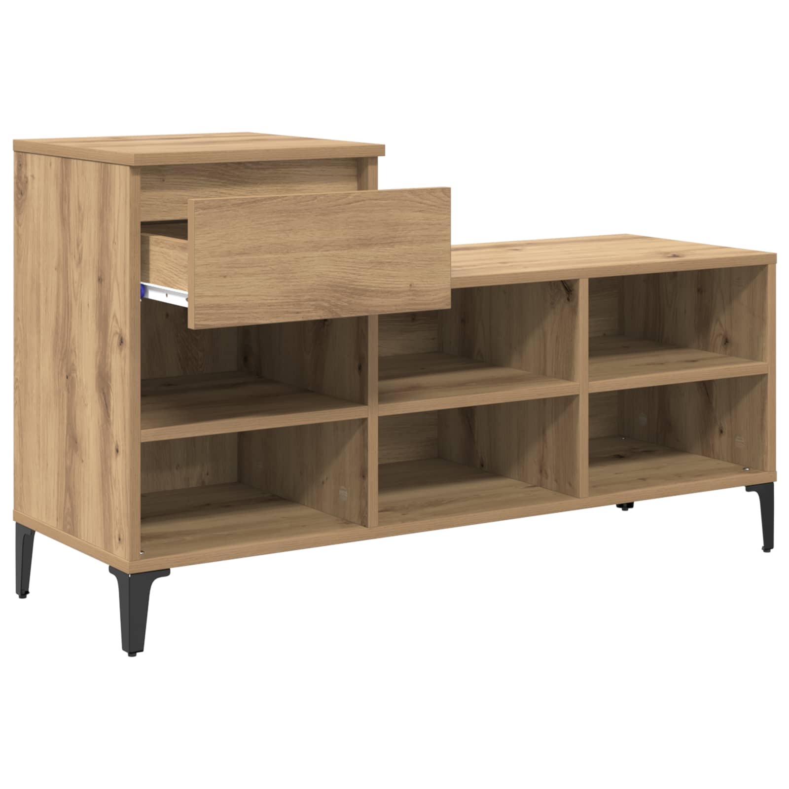 Omara za čevlje artisan hrast 102 x 36 x 60 cm Konstruiran les - slika 5