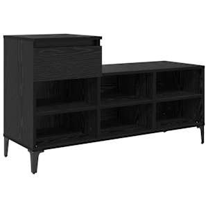 vidaXL Kinga kapp 102 x 36 x 60 cm Tehispuit Must tamm