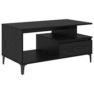 vidaXL Kohvilaud Must tamm 90 x 49 x 45 cm Tehispuit