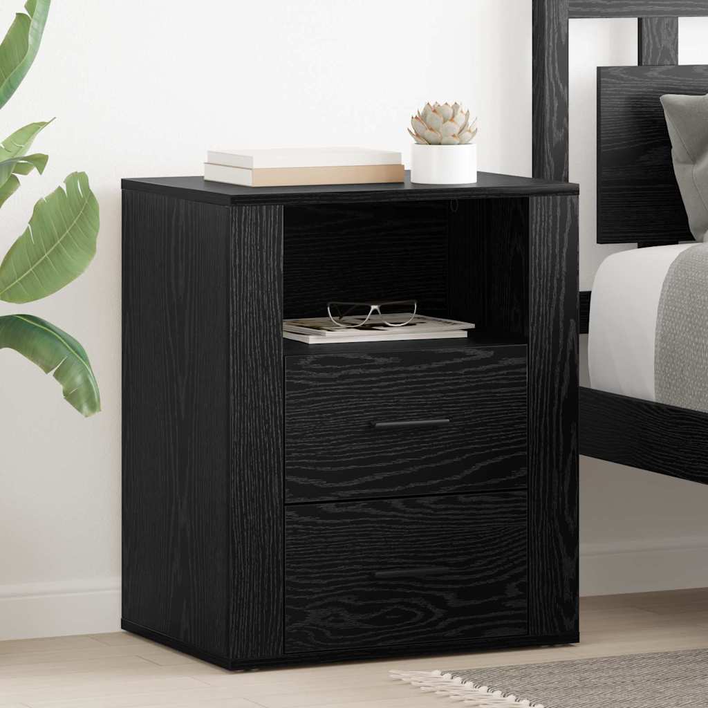 vidaXL Dulap de noapte Stejar negru 50 x 36 x 60 cm Lemn compozit