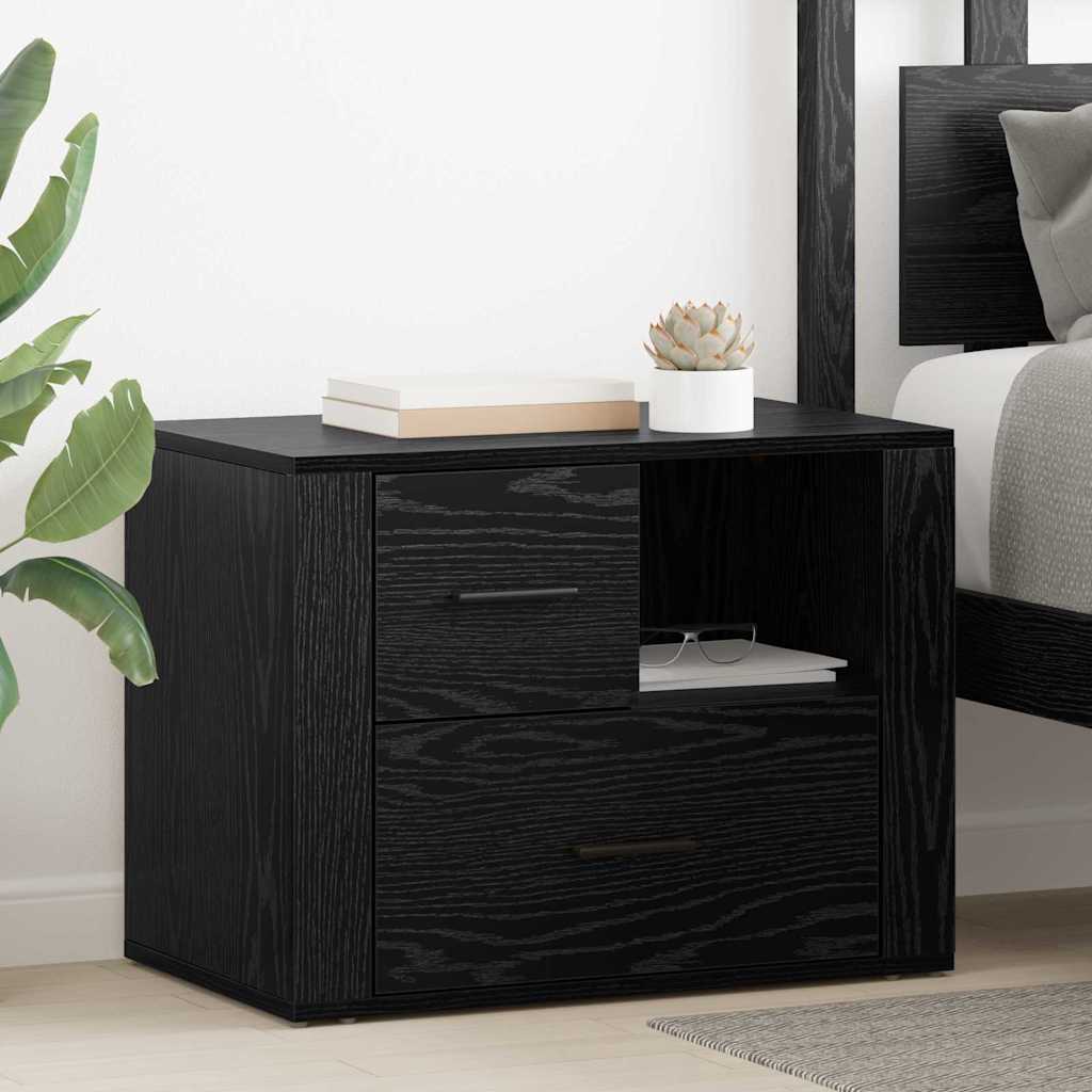vidaXL Dulap de noapte Stejar negru 60 x 36 x 45 cm Lemn compozit