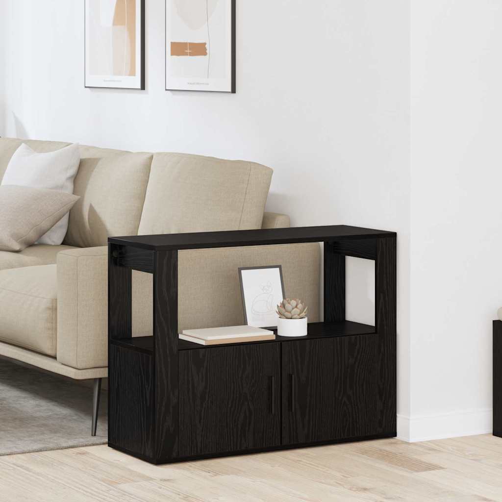 vidaXL Bufet Stejar negru 80 x 30 x 60 cm Lemn compozit