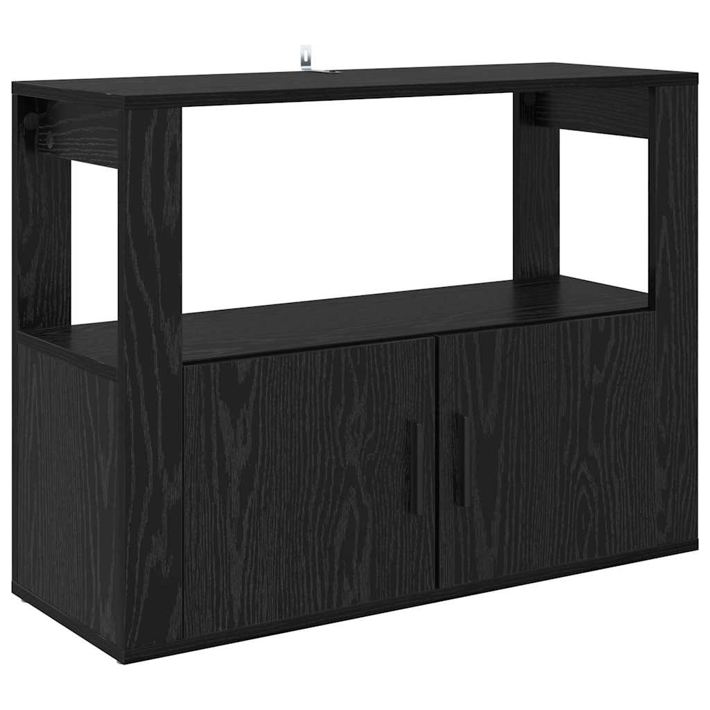  vidaXL Széf Musta tammi 80 x 30 x 60 cm Faanyag akciós termékkép 1
