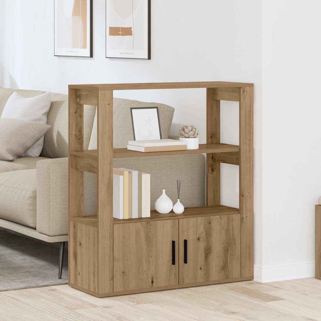 vidaXL Bufet stejar artizanal 30 x 80 x 90 cm Lemn compozit