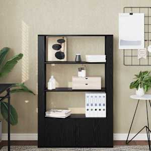 Servírovací skříň Černý dub 30 x 80 x 119,5 cm Kompozitní dřevo - obrázek 4