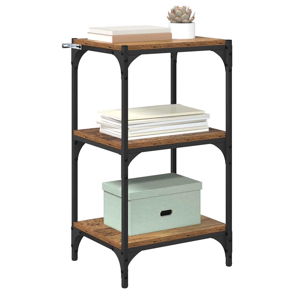 vidaXL Boekenkast Oud hout 40 x 33 x 71 cm Bewerkt hout