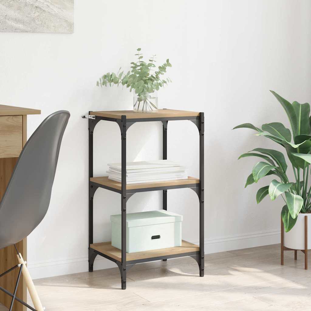 vidaXL Dulap pentru cărți stejar artizanal 40 x 33 x 71 cm