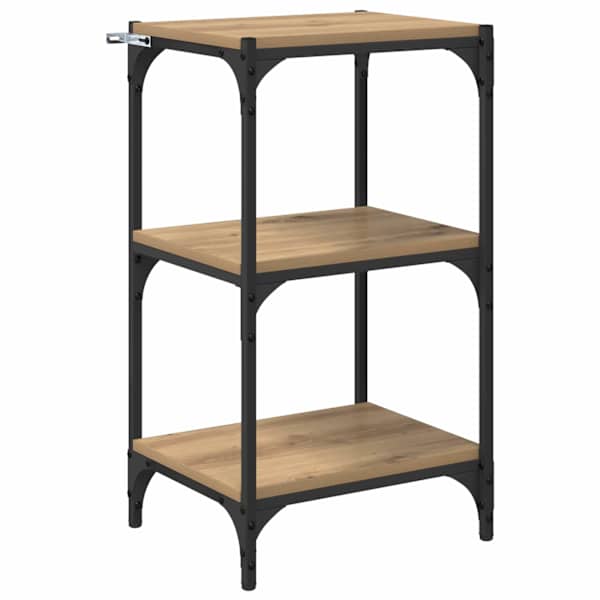 vidaXL Raamaturiiul 3 tasandit 40 x 33 x 70,5 cm k&auml;sit&ouml;&ouml;tamm