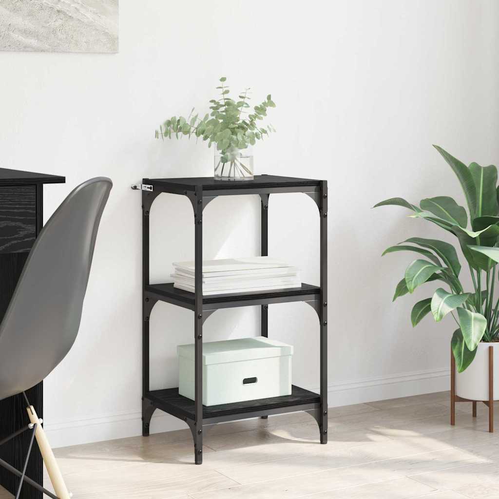 vidaXL Dulap pentru cărți Stejar negru 40 x 33 x 71 cm Lemn compozit