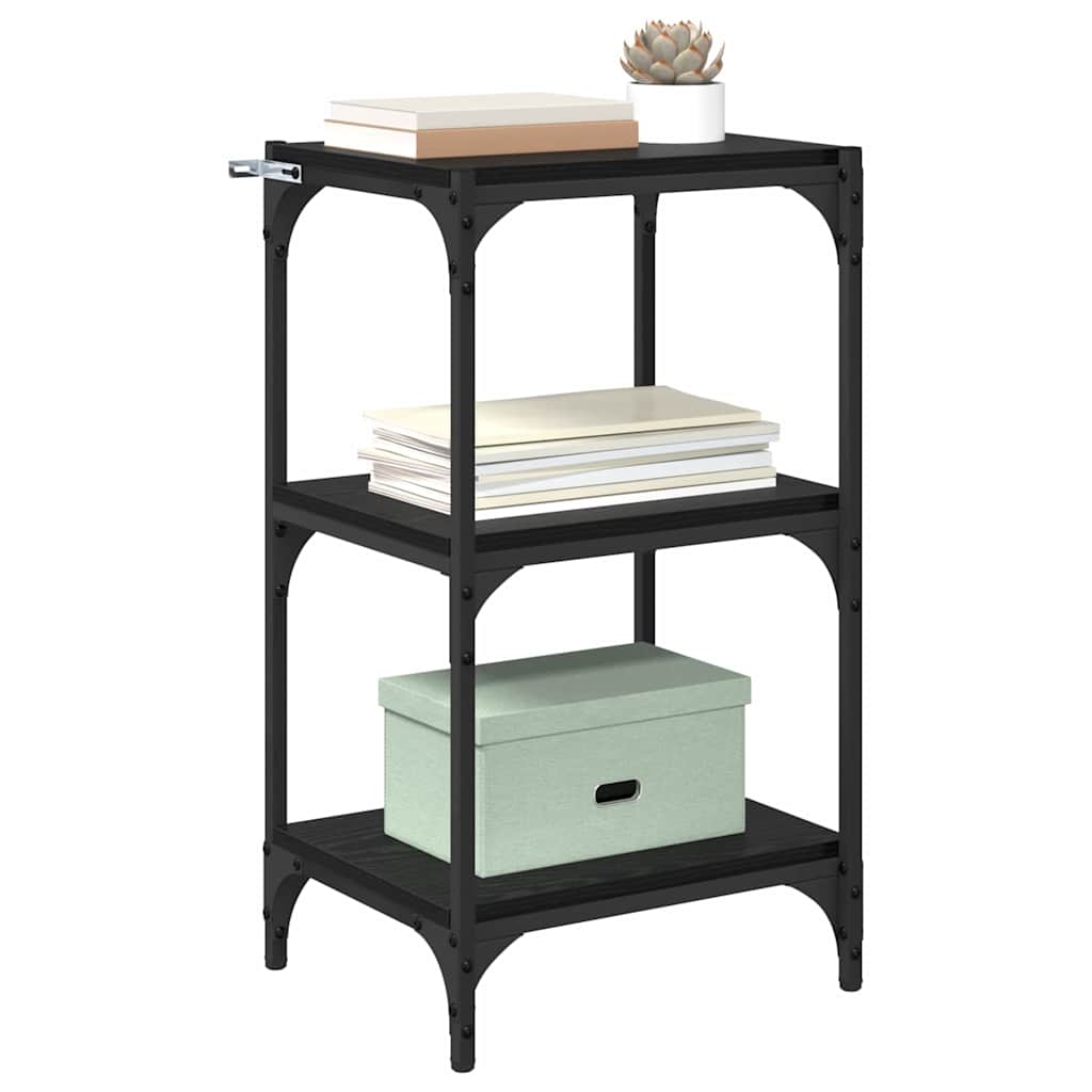 vidaXL Boekenkast Zwart eiken 40 x 33 x 71 cm Bewerkt hout