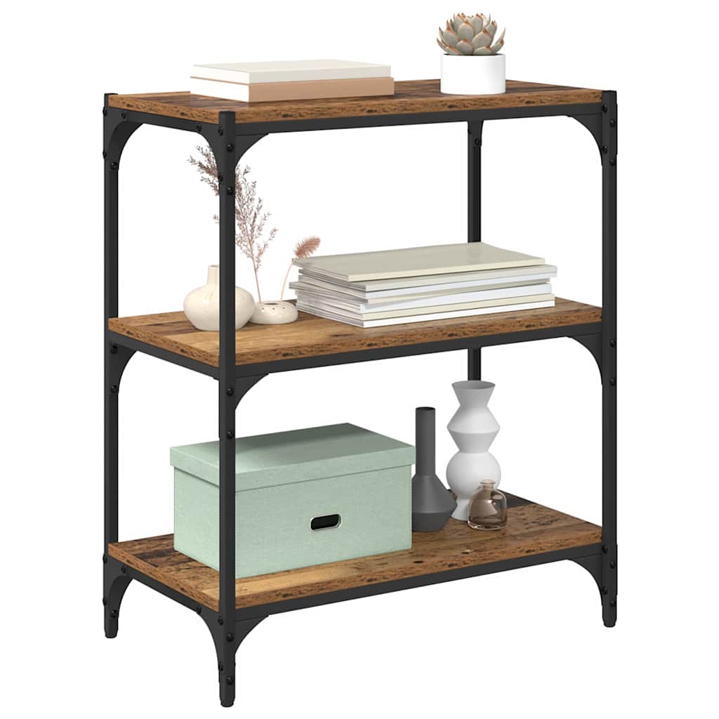 vidaXL Boekenkast Oud hout 60 x 33 x 71 cm Bewerkt hout