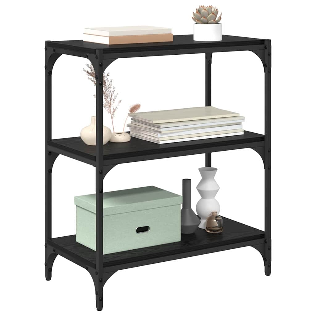vidaXL Boekenkast Zwart eiken 60 x 33 x 71 cm Bewerkt hout