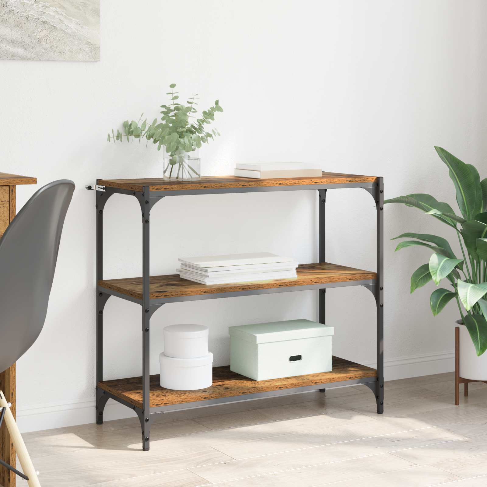 VidaXL Bücherregal Altholz 80 X 33 X 70, 5 Cm Holzwerkstoff