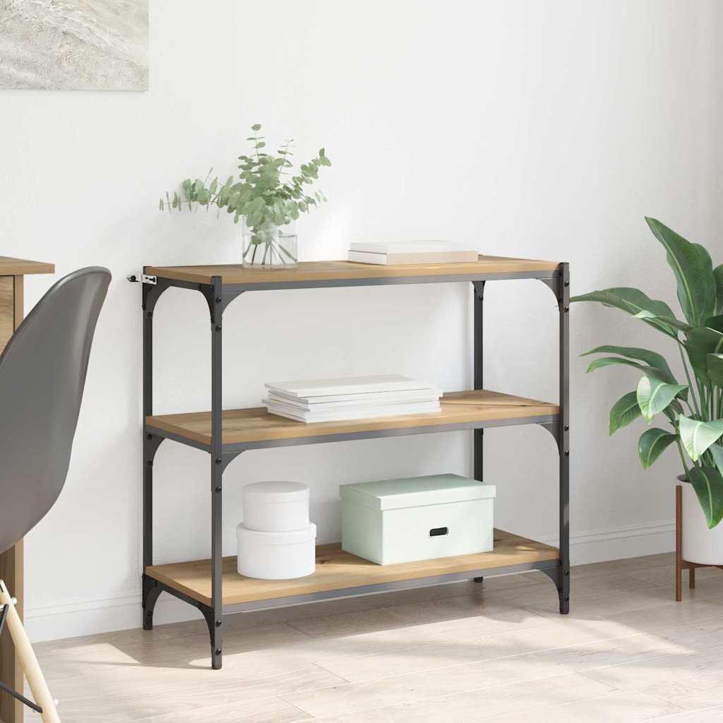 vidaXL Dulap pentru cărți Stejar Artizanal 80 x 33 x 70,5 cm