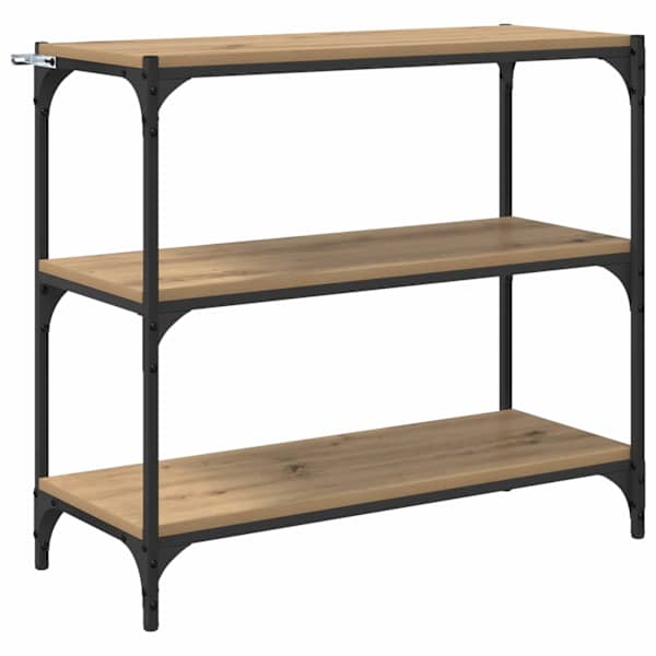 vidaXL Raamaturiiul 3 tasandit 80 x 33 x 70,5 cm K&auml;sit&ouml;&ouml;puu
