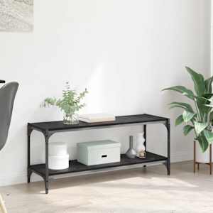 TV omarica Črna Orehovina 100x33x41cm Inženirski les in železo