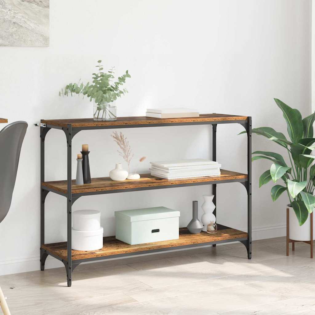 vidaXL Dulap pentru cărți Lemn vechi 100 x 33 x 71 cm Lemn compozit