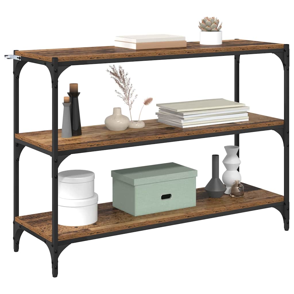 vidaXL Boekenkast Oud hout 100 x 33 x 71 cm Bewerkt hout