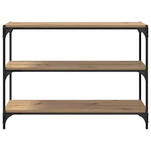 Knihovna 3 úrovní 100 x 33 x 70,5 cm Konstrukční dřevo a železo - obrázek 5