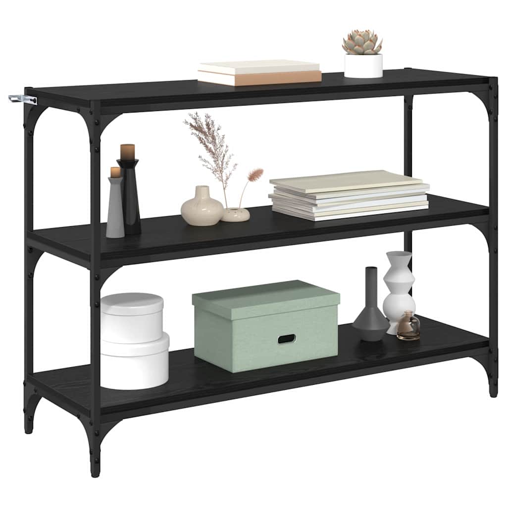 vidaXL Boekenkast Zwart eiken 100 x 33 x 71 cm Bewerkt hout