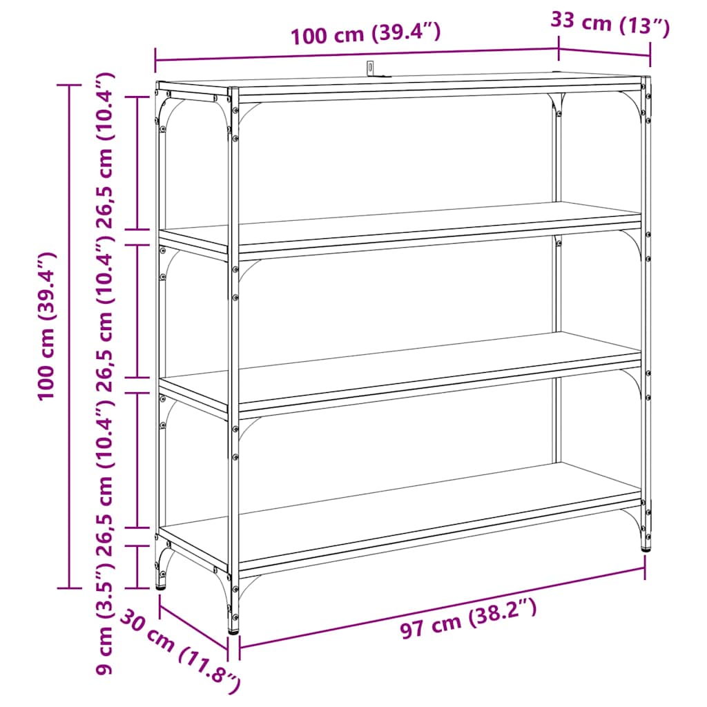 Raamaturiiul Vana puit 100 x 33 x 100 cm - Image 11