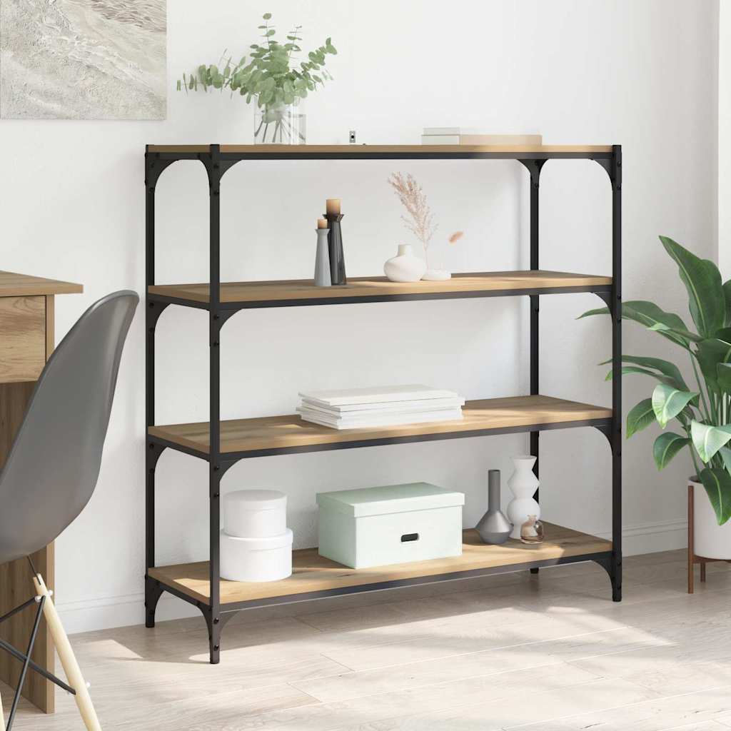 vidaXL Dulap pentru cărți Stejar Artizanal 100 x 33 x 100 cm