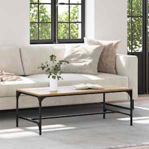 Klubska miza Umetni hrast 100 x 50 x 35 cm Konstruiran les