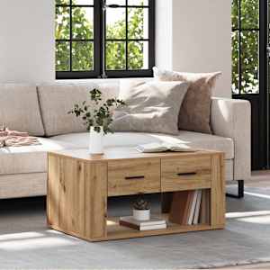 Klubska miza Umetni hrast 80 x 50 x 40 cm Konstruiran les