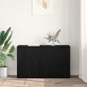 Servírovací skříň Černý dub 100 x 33 x 59.5 cm kompozitní dřevo - obrázek 4