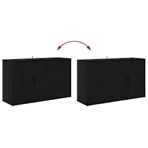 Servírovací skříň Černý dub 100 x 33 x 59.5 cm kompozitní dřevo - obrázek 10