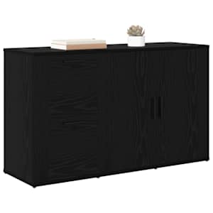 Servírovací skříň Černý dub 100 x 33 x 59.5 cm kompozitní dřevo - obrázek 3