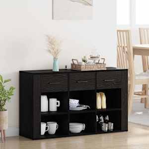 Servírovací skříň Černý dub 100 x 30 x 59,5 cm kompozitní dřevo - obrázek 1