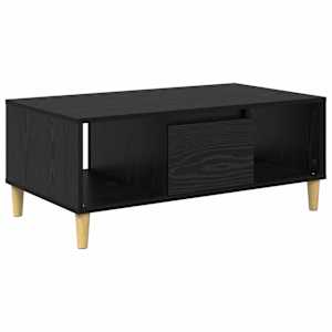 vidaXL Kohvilaud Must tamm 90 x 50 x 26.5 cm Tehispuit