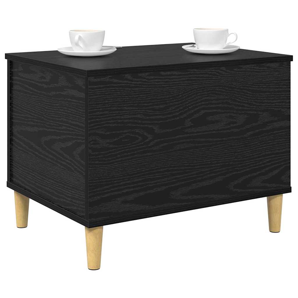 vidaXL Nachtkastje Zwart eiken 60 x 44.5 x 45 cm Bewerkt hout