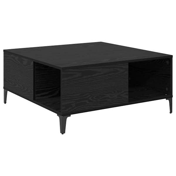 vidaXL Kohvilaud Must tamm 80 x 80 x 36,5 cm Tehispuit