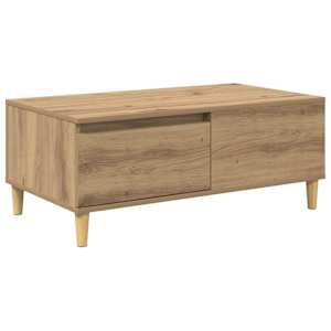 Konferenční stolek se zásuvkou Artisanový dub 90 x 50 x 35 cm - obrázek 2