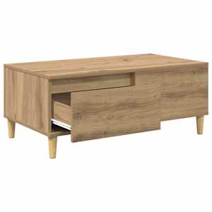 Konferenční stolek se zásuvkou Artisanový dub 90 x 50 x 35 cm - obrázek 5