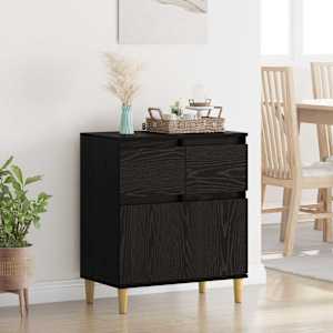 Servírovací skříň Černý dub 60 x 35 x 70 cm kompozitní dřevo - obrázek 1