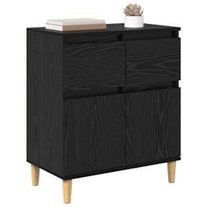 Servírovací skříň Černý dub 60 x 35 x 70 cm kompozitní dřevo - obrázek 3
