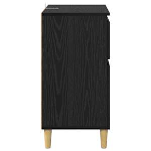 Servírovací skříň Černý dub 60 x 35 x 70 cm kompozitní dřevo - obrázek 7