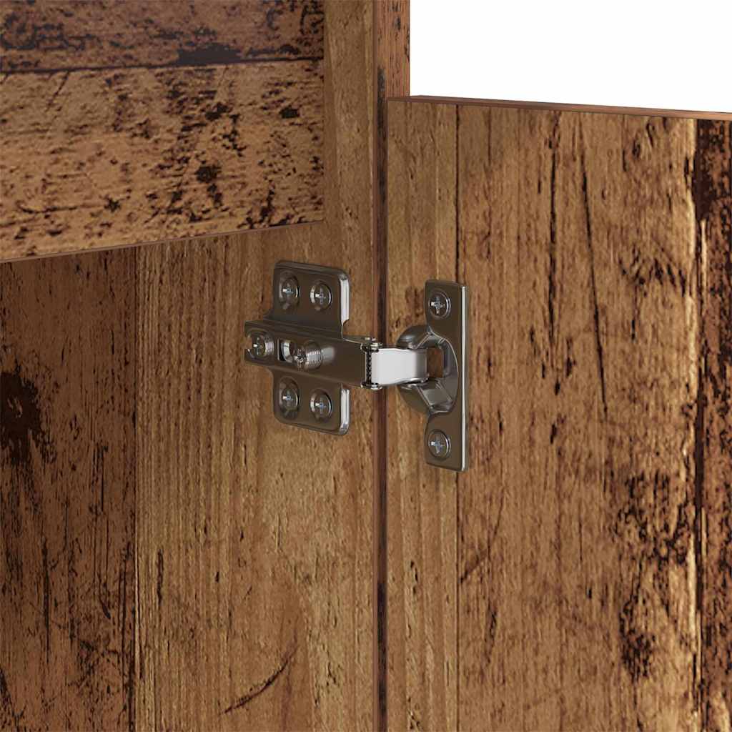 Yöpöytäkaappi 2 pcs Vanha puu 40 x 35 x 70 cm Tekninen puu - Image 11