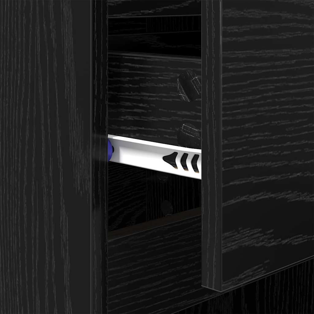 Yöpöytäkaappi Musta tammi. 40 x 35 x 70 cm Tekninen puu - Image 9