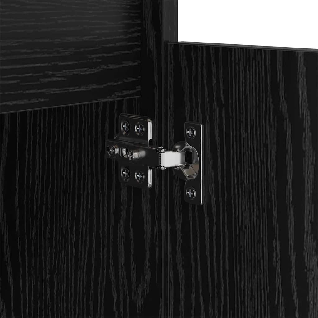 Yöpöytäkaappi Musta tammi. 40 x 35 x 70 cm Tekninen puu - Image 10