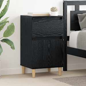 Noční skříňka 2 pcs Černý dub 40 x 35 x 70 cm kompozitní dřevo - obrázek 1