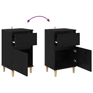 Noční skříňka 2 pcs Černý dub 40 x 35 x 70 cm kompozitní dřevo - obrázek 13