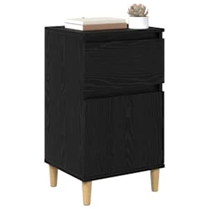 Noční skříňka 2 pcs Černý dub 40 x 35 x 70 cm kompozitní dřevo - obrázek 3