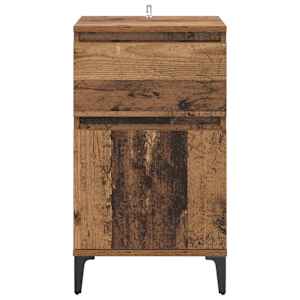 Noční skříňka se zásuvkou 2 pcs Staré dřevo 40 x 35 x 70 cm - obrázek 7