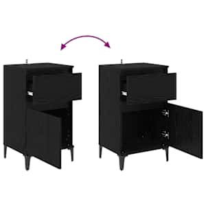 Noční skříňka 2 pcs Černý dub 40 x 35 x 70 cm kompozitní dřevo - obrázek 13